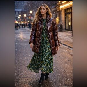 🎉SUPER RARE🎉 Anthropologie NWT BADGLEY MISCHKA PUFFER JACKET Size M.